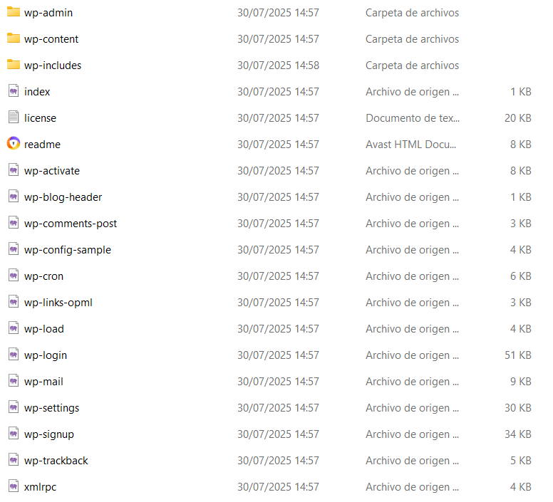 archivos de instalación wordpress archivos de instalación wordpress